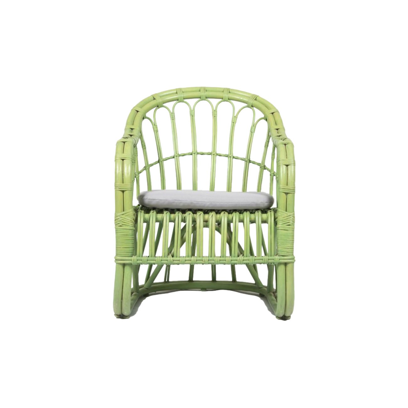 Palm Curve Rattan Armchair - Image 2