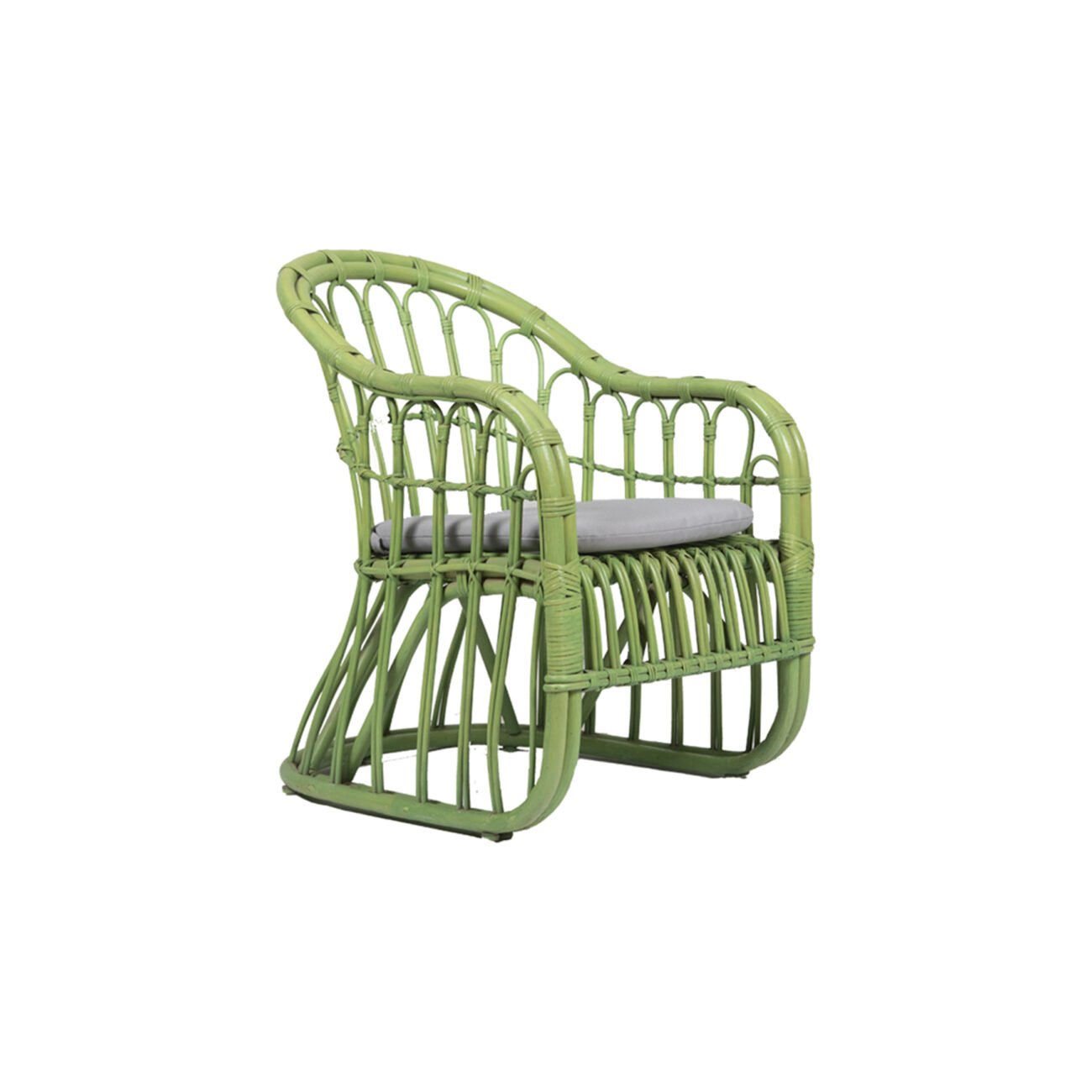 Palm Curve Rattan Armchair