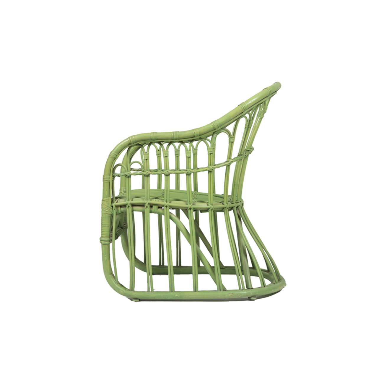 Palm Curve Rattan Armchair - Image 3
