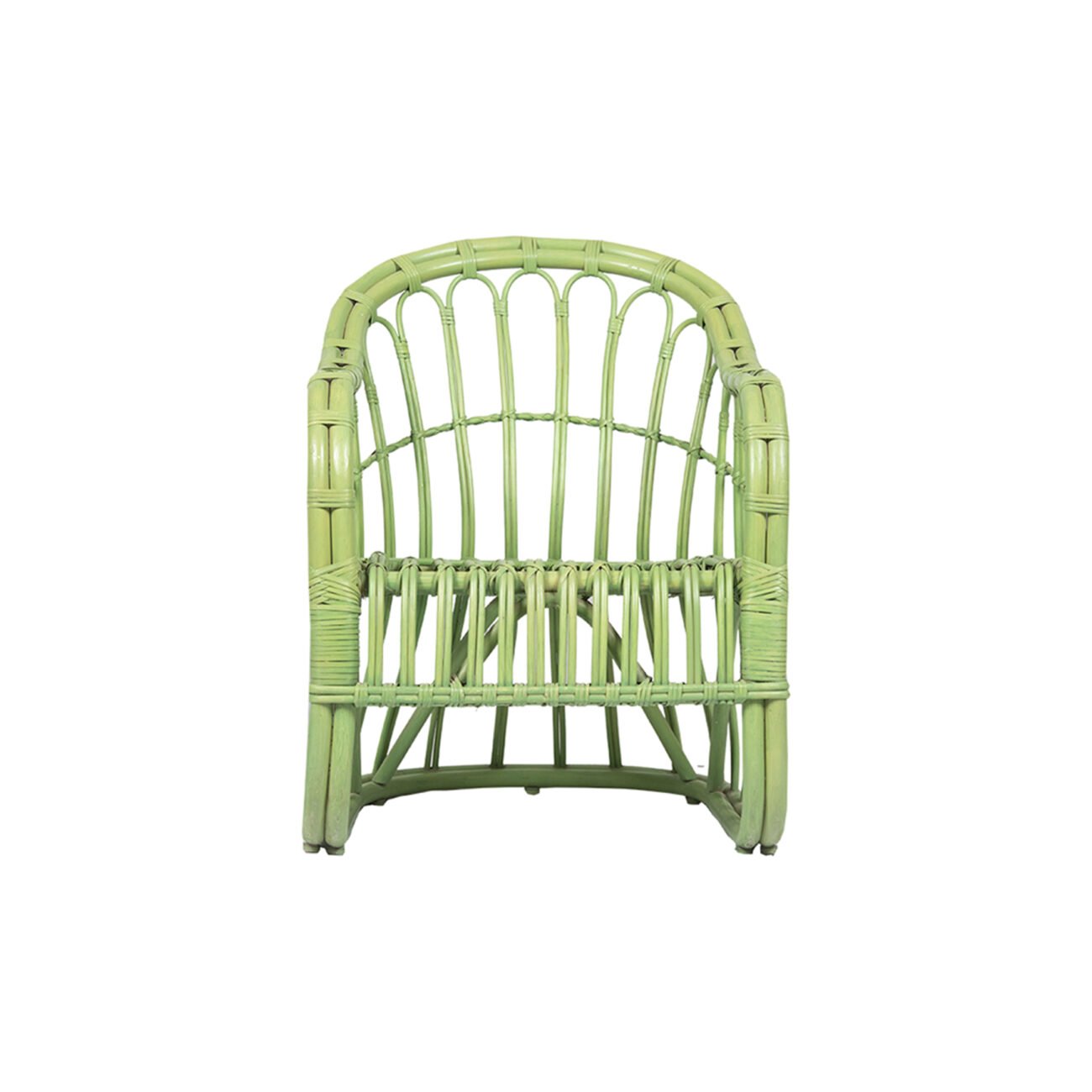 Palm Curve Rattan Armchair - Image 4