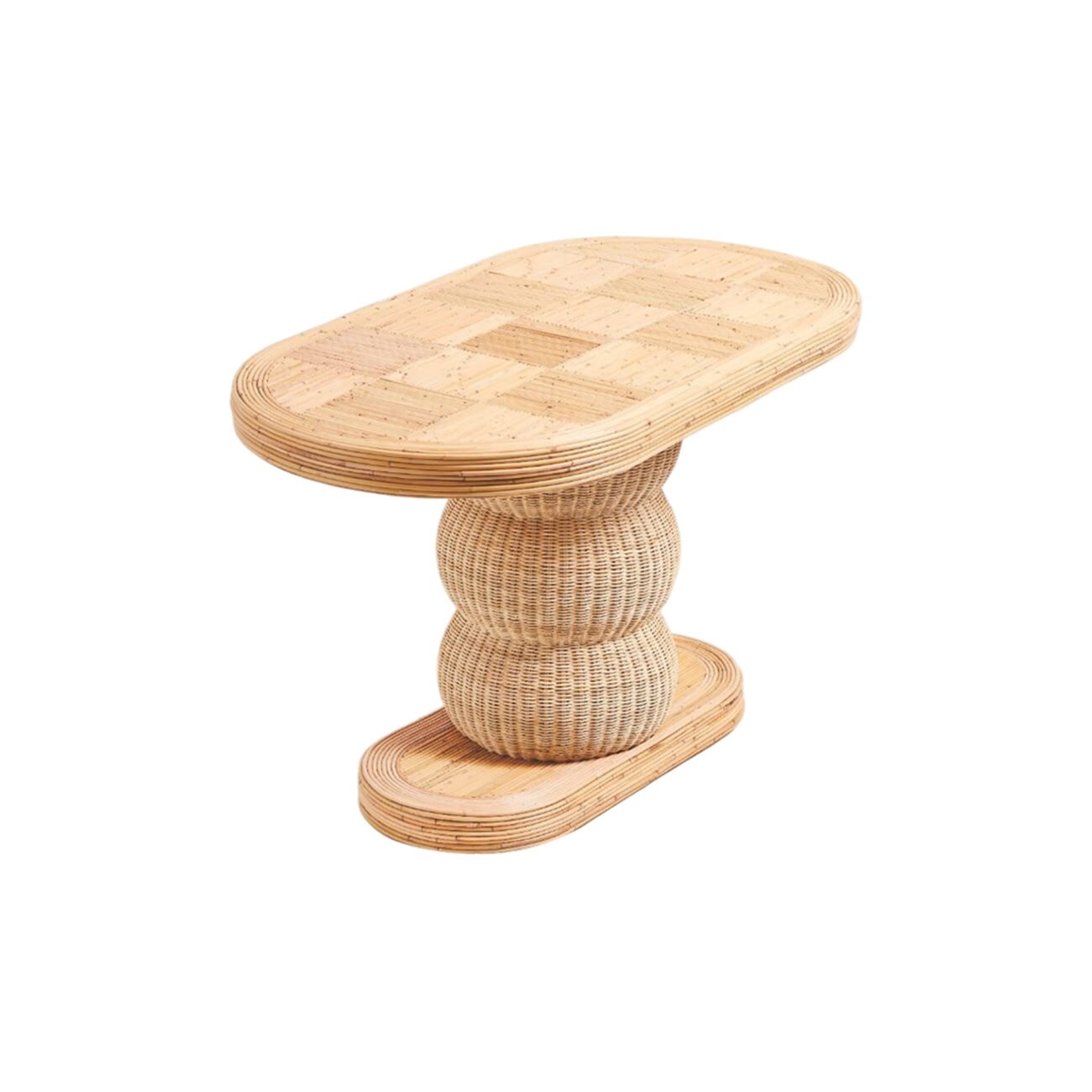 Tavo Tiered Rattan Table