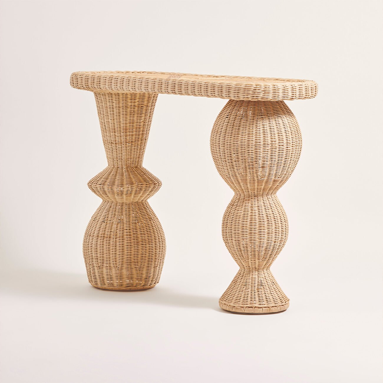 Tavo Tiered Rattan Console - Image 3